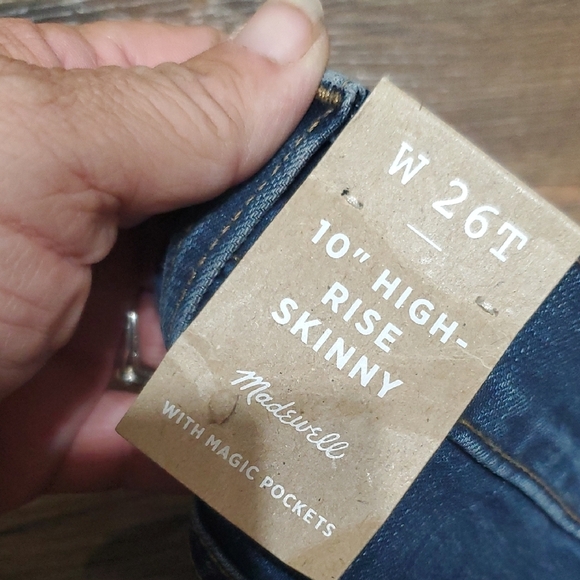 Madewell Blue Skinny Jeans with Tapered Stretch Fit - Picture 7 of 9